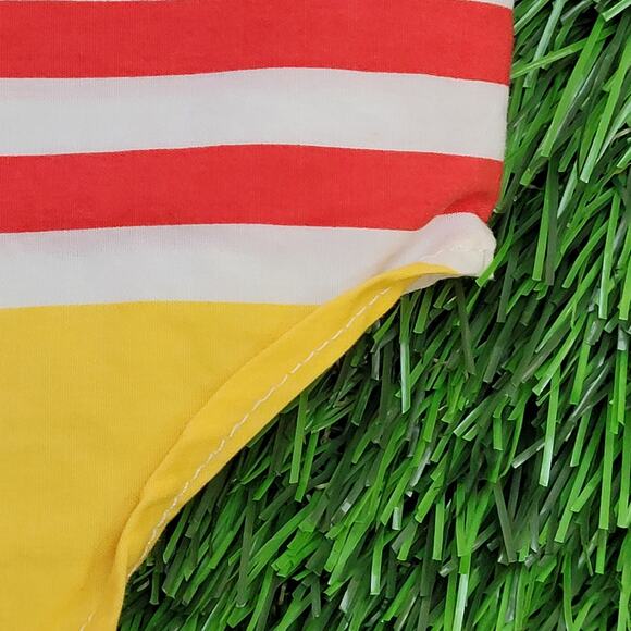 Vintage 90s MOD Button Shirt Womens Medium 20x28 Striped Baggy - Picture 12 of 13